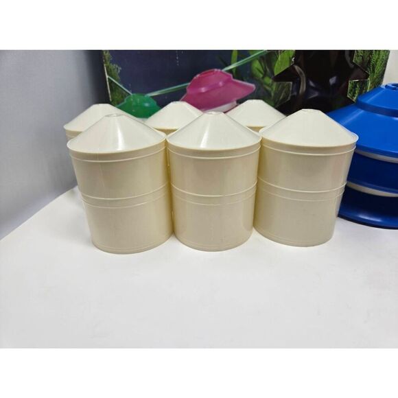 VINTAGE UFO TEMPLE LANTERNS PATIO RV CAMP STRING LIGHTS BLOW MOLD 7 NO LIGHTS - Picture 3 of 8